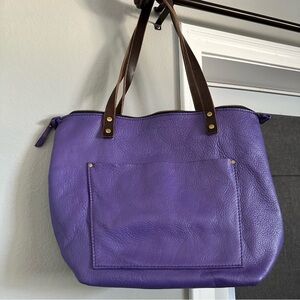 Portland Leather Goods Sugar Tote painted purple